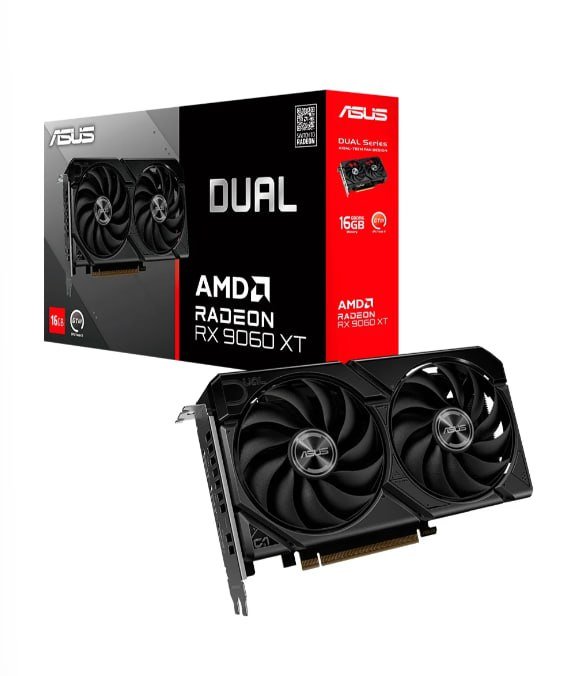 Placa de Vídeo ASUS Dual RX 9060 XT AMD Radeon, 16GB, GDDR6 - DUAL-RX9060XT-16G 🖥️🎮