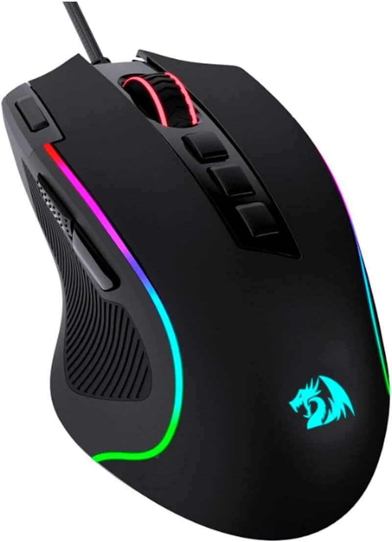 Mouse Gamer Redragon Predator RGB M612-RGB, Preto 🖱️🎮
