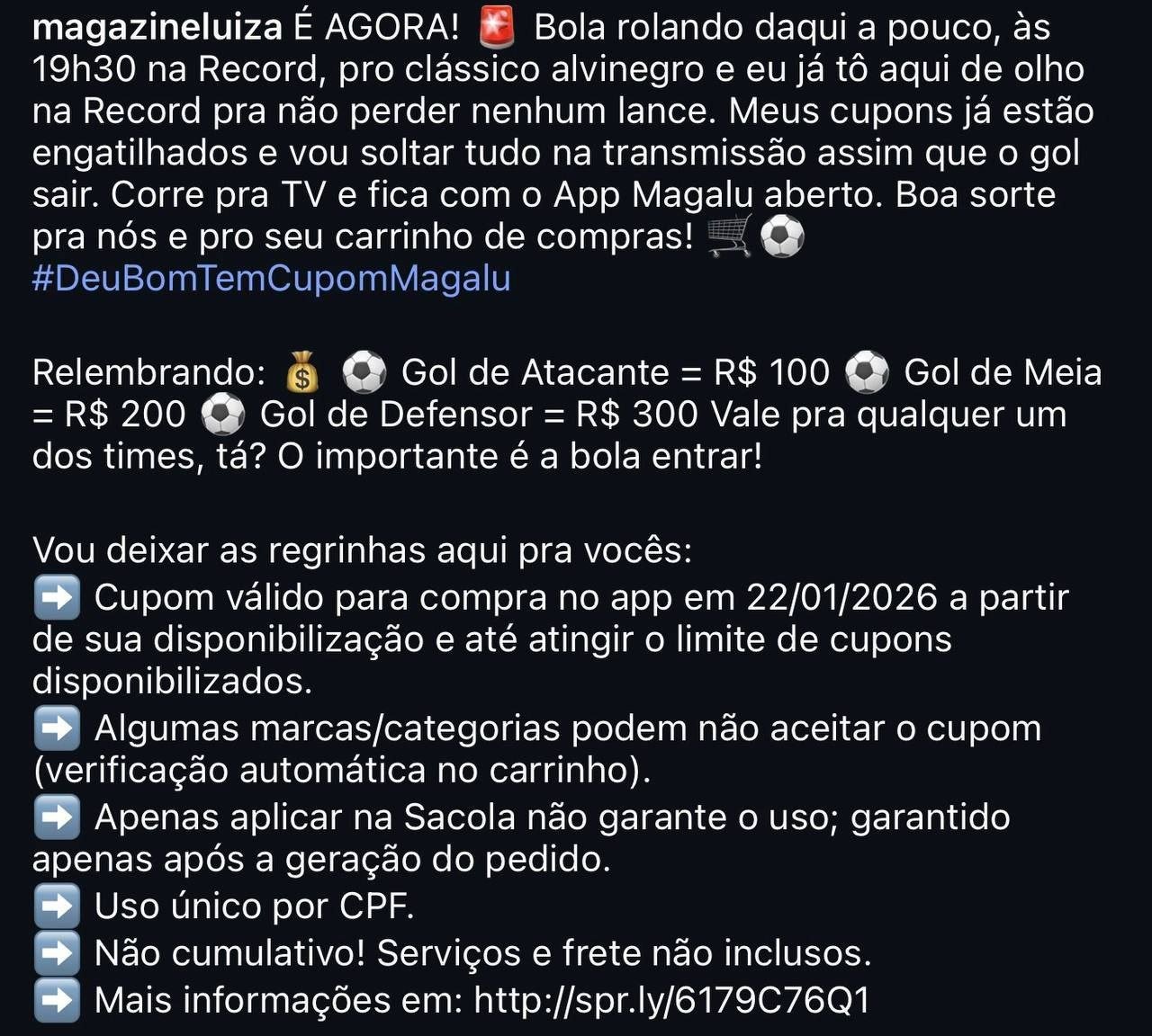 🚨 ALERTA de POSSÍVEL Cupom Magalu!