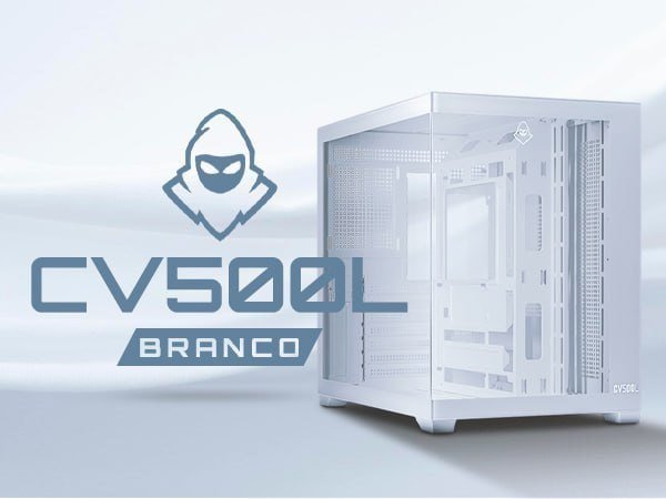 Gabinete Gamer Mancer CV500L, Mid Tower, Lateral De Vidro, Branco, Suporta Water Cooler de 360mm 🖥️🎮