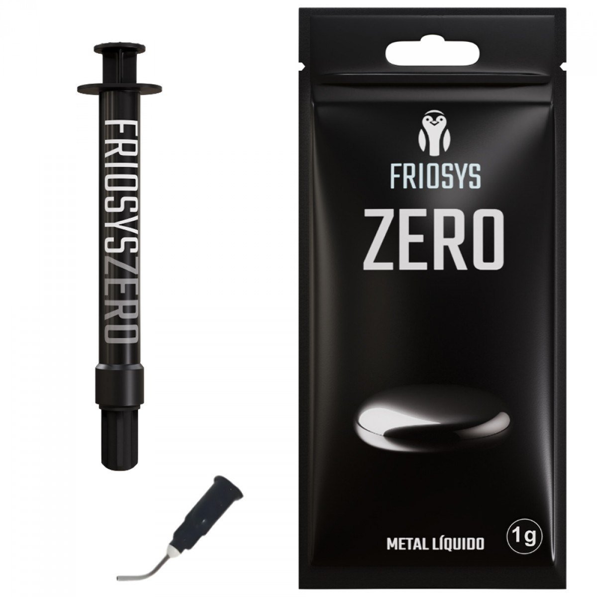 Pasta Térmica Friosys Zero 1g, 74W/m-K, Composto de Metal Líquido, FSYZER1G 🛒