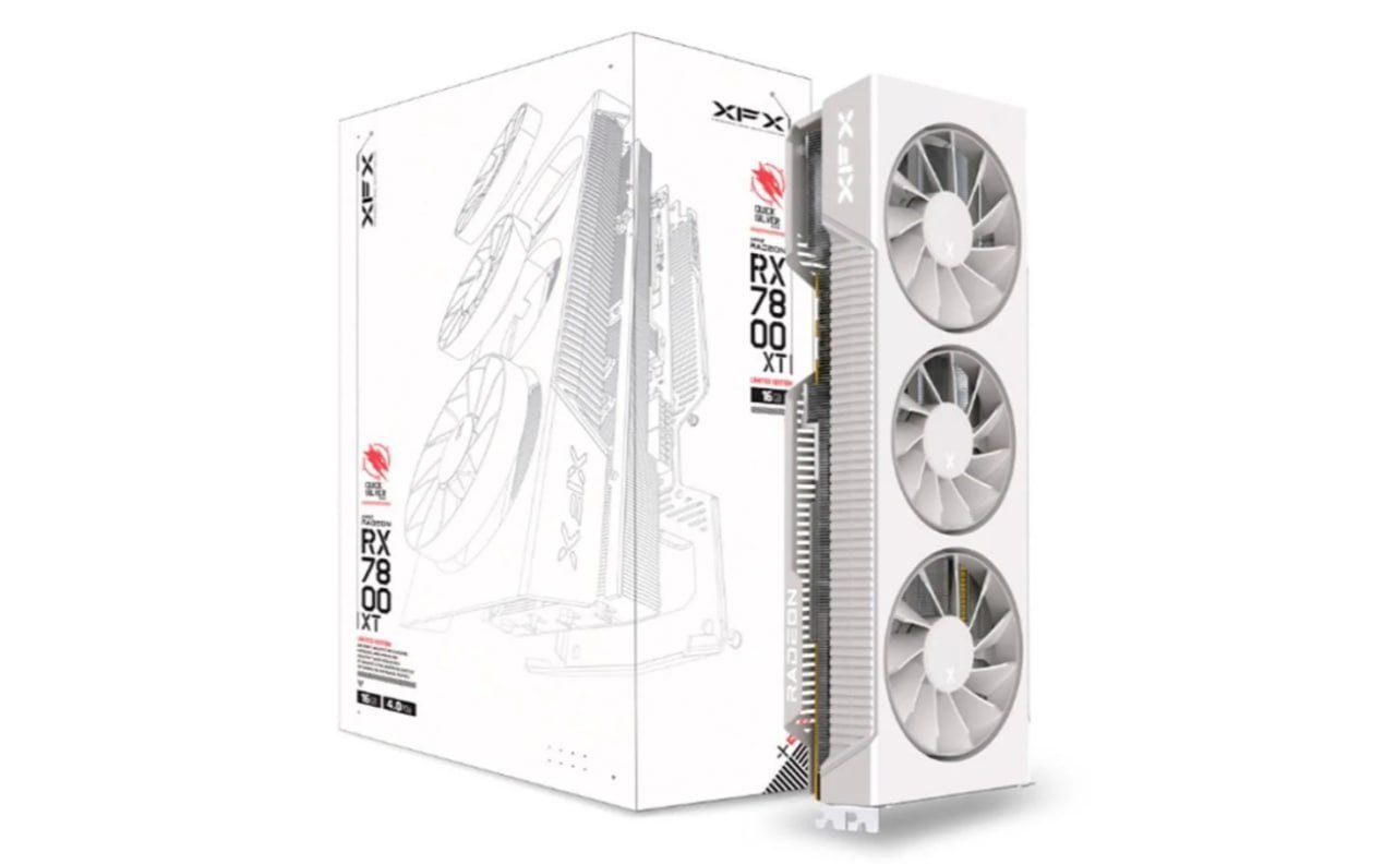 Placa de Vídeo RX 7800 XT Magnetic Air Gaming Graphics Card with XFX Qicksilver White AMD Radeon, 16GB GDDR6, Freesync - RX-78TMAIRW9 🛒🎮