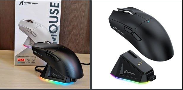 Mouse Gamer Attack Shark X11 com Dock de carregamento, PAW3311 🖱️🎮