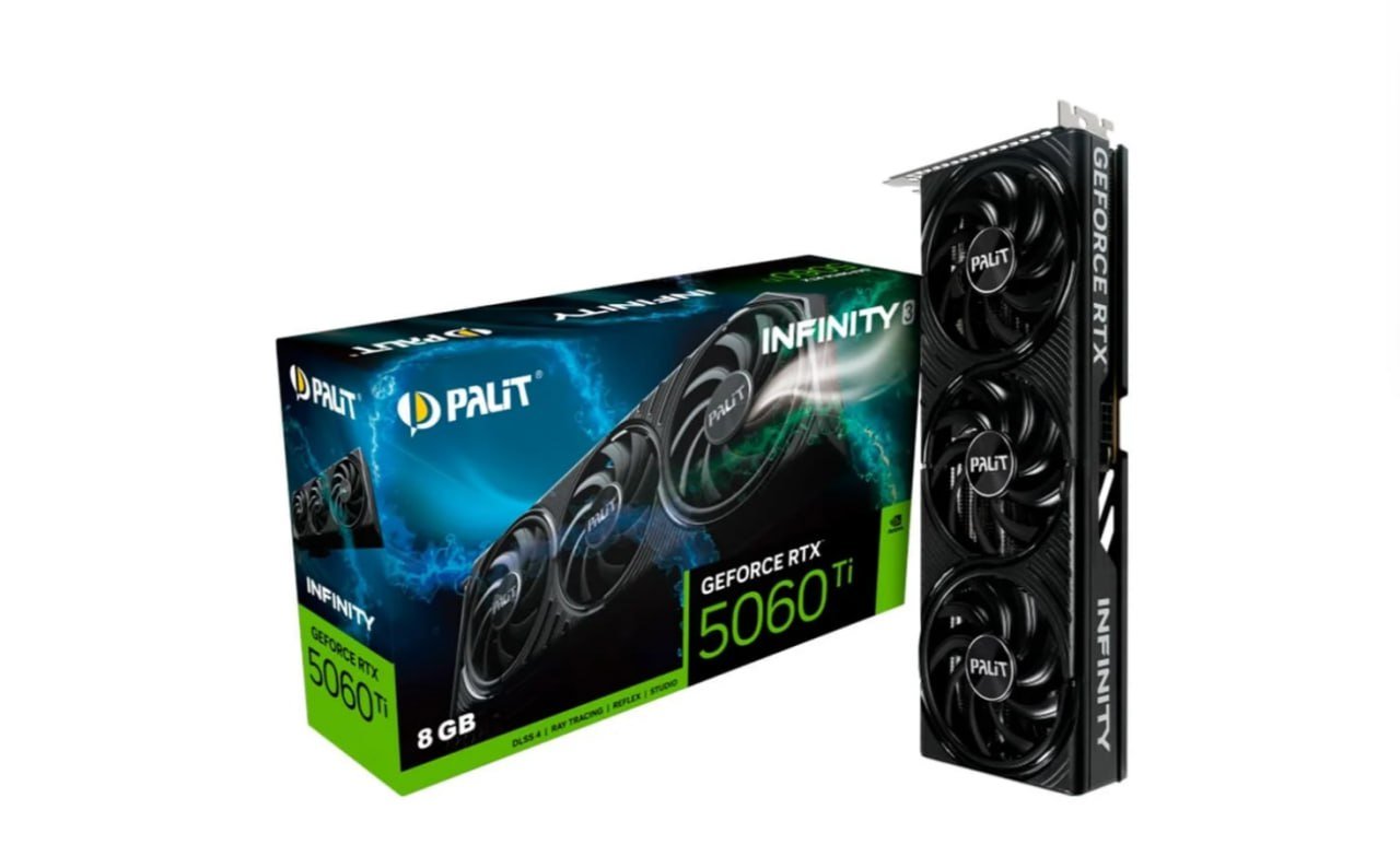 Placa de Vídeo Palit GeForce RTX5060Ti INFINITY 3 NVIDIA GeForce, 8GB GDDR7 🔥