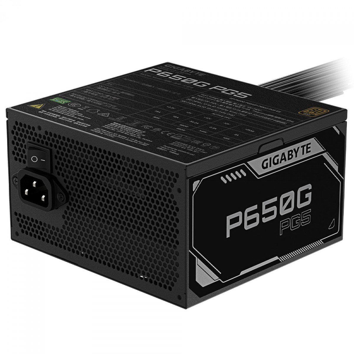 Fonte Gigabyte GP-P650G PG5, 650W, 80 Plus Gold, PFC Ativo, PCIe 5.1, ATX 3.1 🔥🔥