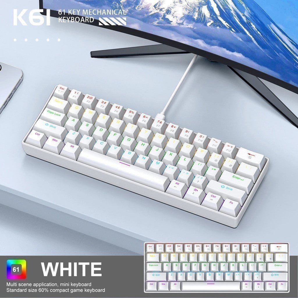 2 unidades - Teclado Mecânico K61 ⌨️