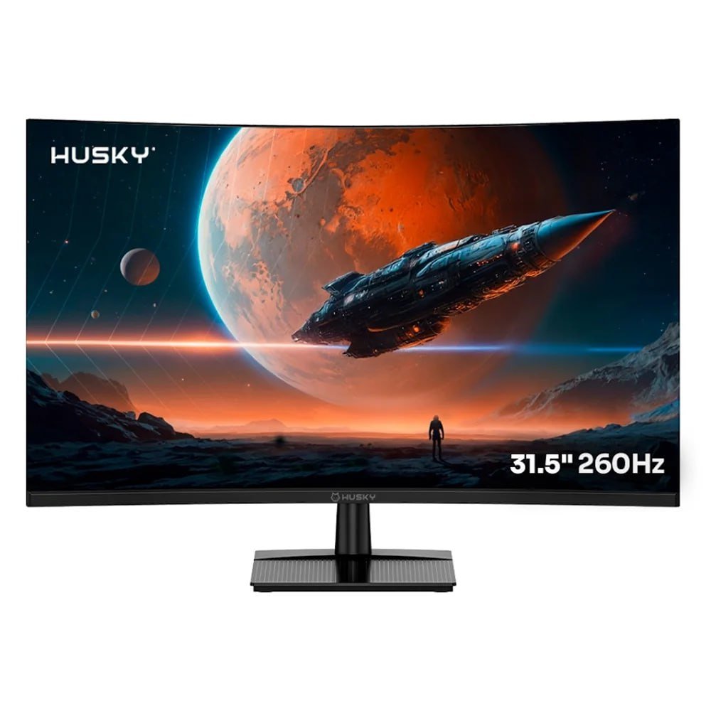 Monitor Gamer Curvo Husky Boreal 31.5", FHD, 260Hz, 1ms, Adaptive Sync, VA, DisplayPort e HDMI, HDR HMG00732PT 🖥️🎮