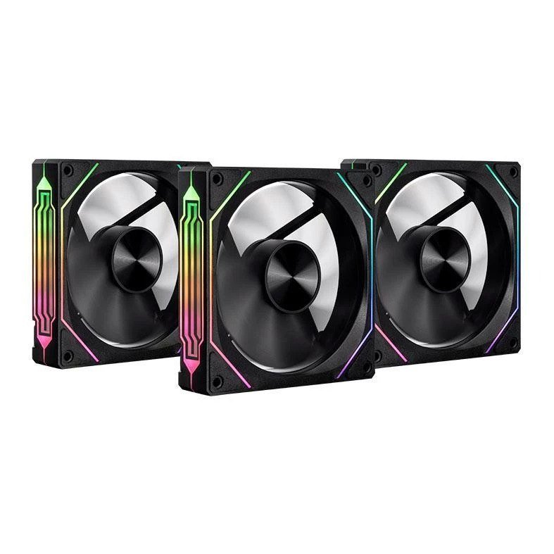 Kit Ventoinhas Pichau Ventus NX, ARGB, 3x120mm, Preto, PCH-VTNX3-BK01, 62 CFM 🛒