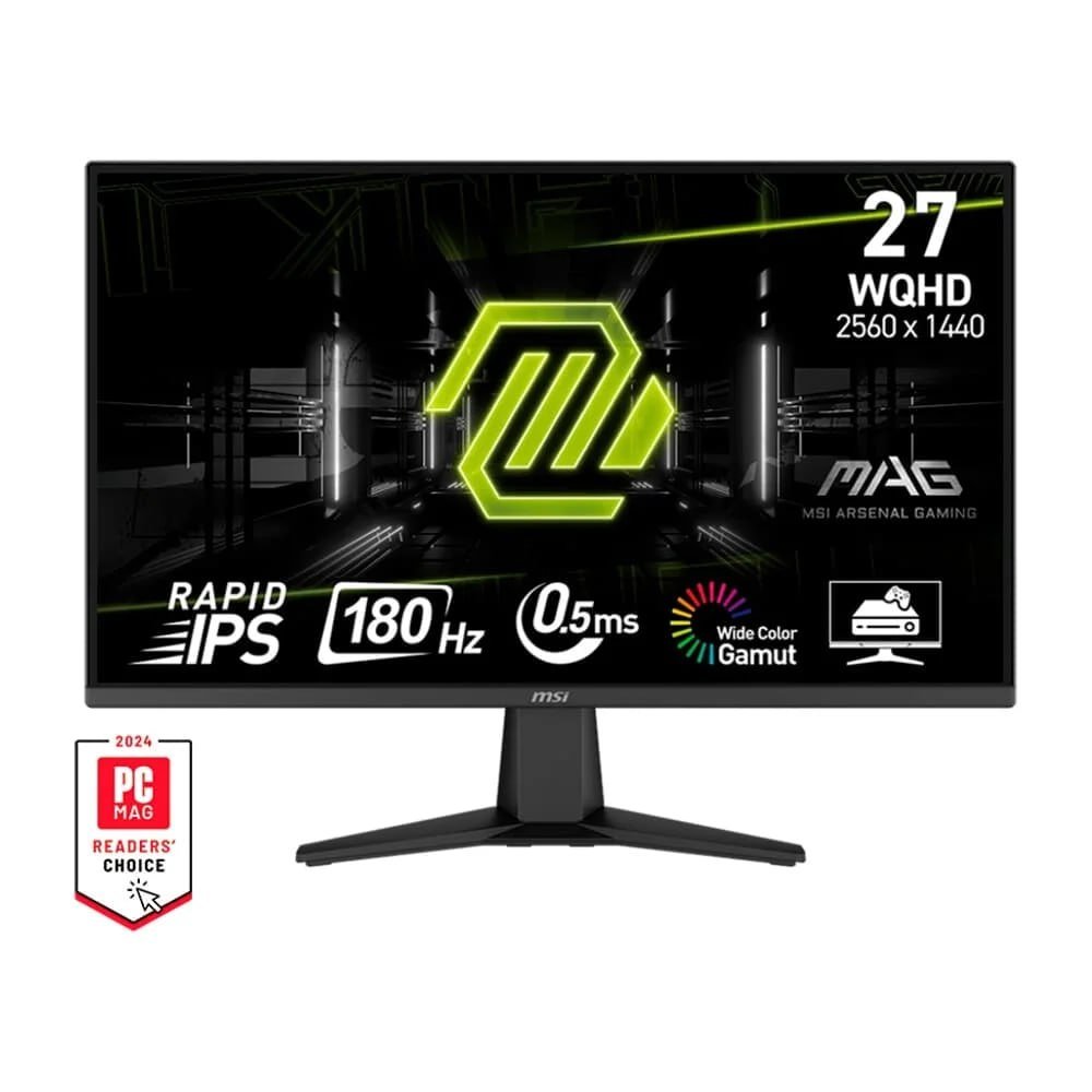 Monitor Gamer MSI MAG 27", QHD, 180Hz, 0.5ms, IPS, HDR, DP e HDMI, Preto 275QF 🖥️🎮