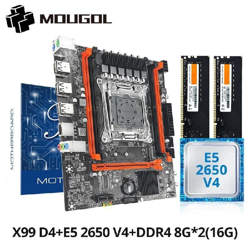 Kit - MOUGOL X99 + processador Xeon E5 2650 + 2x8 DDR4 (16GB)