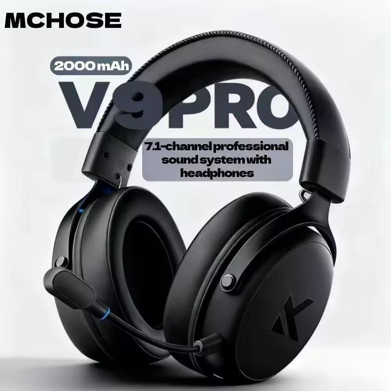 Mchose V9 PRO Headset Sem Fio, Drivers 53mm, 2000mAh 🎧🎵