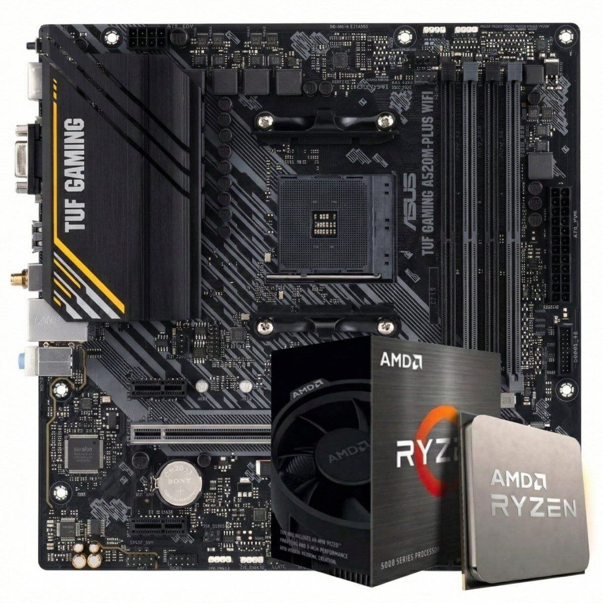Kit Upgrade, AMD Ryzen 5 5500, Placa Mãe Asus TUF Gaming A520M-PLUS II 🖥️🛒