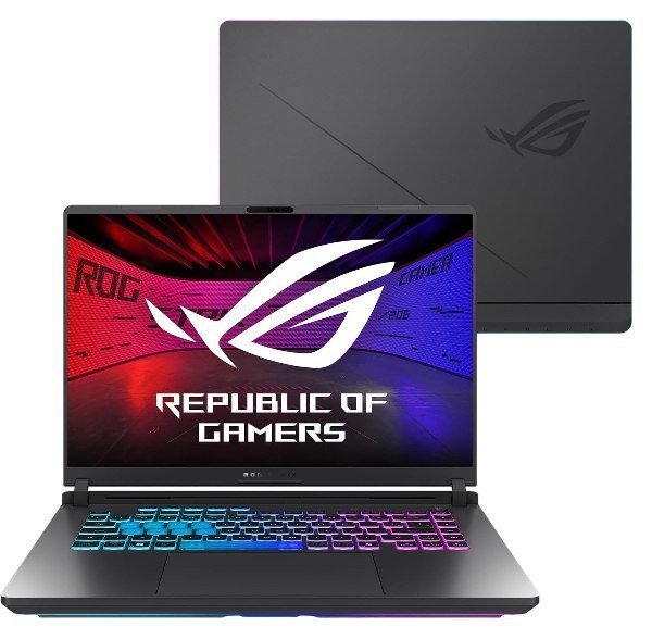 Notebook ASUS ROG Strix G16, Intel Core i9, RTX 5060, 16 GB, 512 GB SSD W11 Home, 16.0'', Eclipse Gray - G615JMR-S5001W 🛒💻
