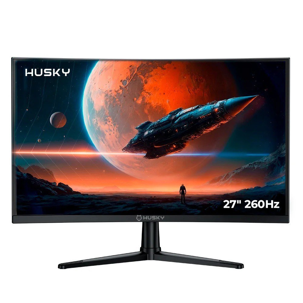 Monitor Gamer Curvo Husky Boreal 27" FHD 260Hz 1Ms Adaptive Sync VA DisplayPort e HDMI HDR HMG00627PT 🖥️