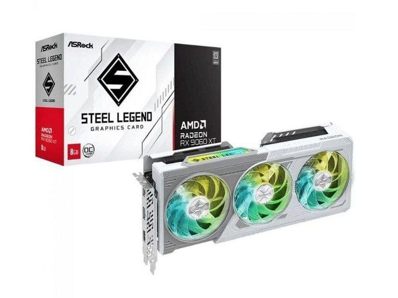 Placa de Vídeo ASRock AMD Radeon RX 9060 XT Steel Legend OC, 8GB 🖥️🎮