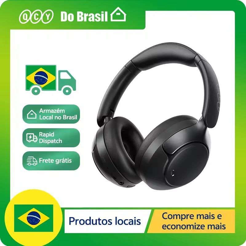 Headphone QCY H3 PRO ANC com Cancelamento de Ruído Ativo até 50dB, Áudio de alta resolução 🎧