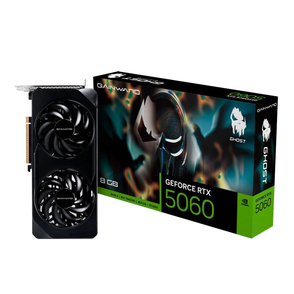 Placa de Vídeo Gainward NVIDIA GeForce RTX 5060 Ghost, 8GB, GDDR7, DLSS, G-Sync 🖥️🎮