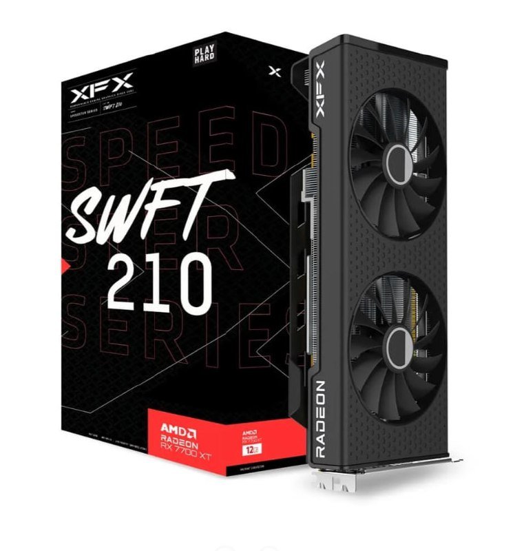 Placa de Vídeo XFX RX 7700XT SPEEDSTER SWFT210 12GB 🛒