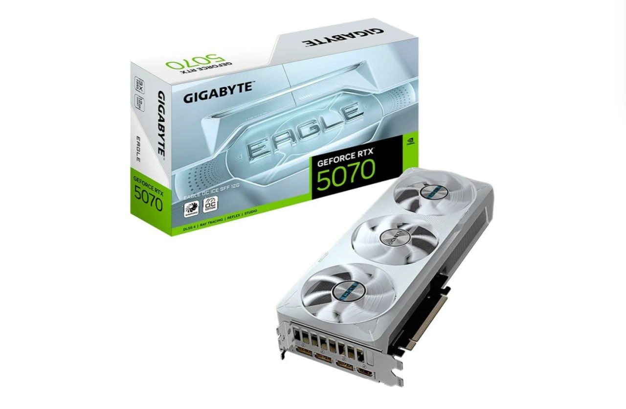Placa de Vídeo Gigabyte RTX 5070 EAGLE OC ICE SFF 12G NVIDIA GeForce, 12GB 🛒🎮
