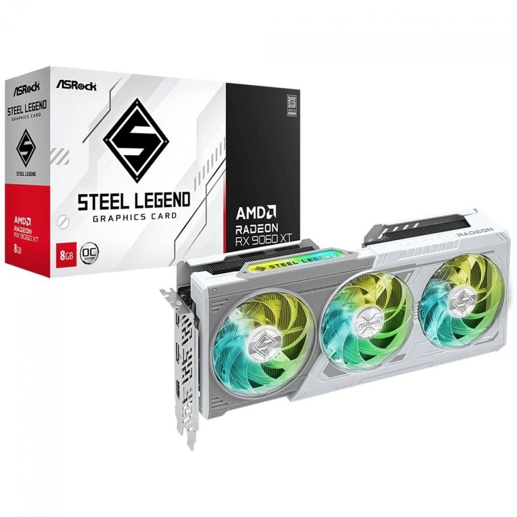 Placa de Vídeo ASRock AMD Radeon RX 9060 XT Steel Legend OC, 8GB 🖥️🎮