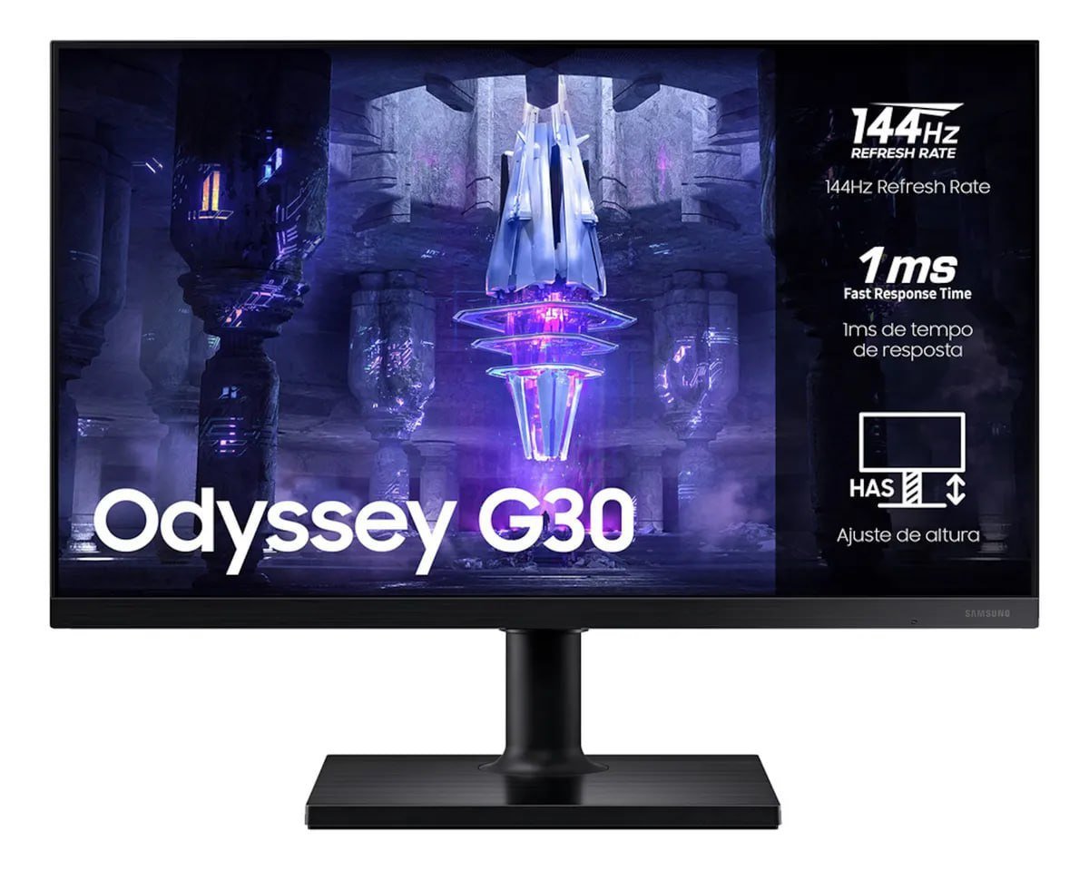 Monitor Gamer Samsung Odyssey G30 S24bg30 24 Preto Bivolt 🖥️🎮