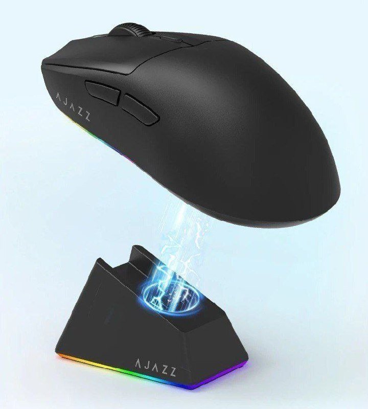 Mouse Sem Fio Com Dock Ajazz AJ139 V2 Series PAW 3311 500mAh Micro Switch Huano Tri Mode 🖱️🔋