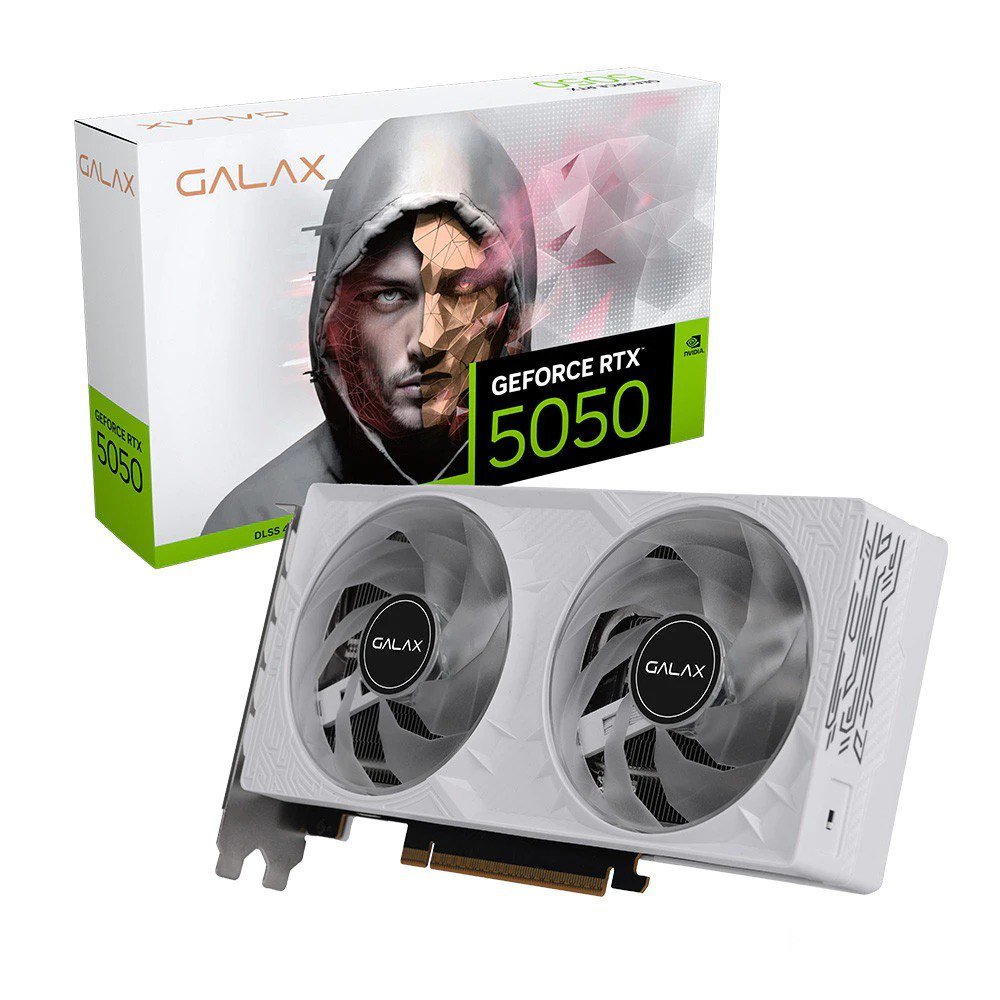 Placa de Vídeo GALAX RTX 5050 White 8GB GDDR6 128 Bits 🖥️🎮