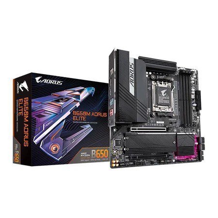 Placa Mãe Gigabyte B650M Aorus Elite, DDR5, Socket AM5, M-ATX, Chipset AMD B650, B650M-AORUS-ELITE 🛒