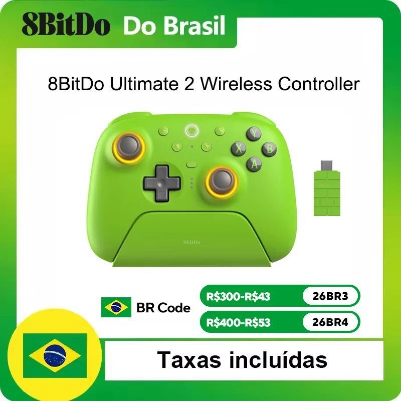 Controle 8Bitdo Ultimate 2, Com Dock 🕹️🎮