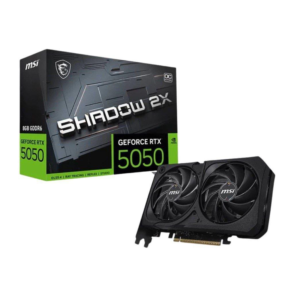 Placa de Vídeo MSI GeForce RTX 5050 Shadow 2X OC 8GB GDDR6 128 Bits 🛒🎮