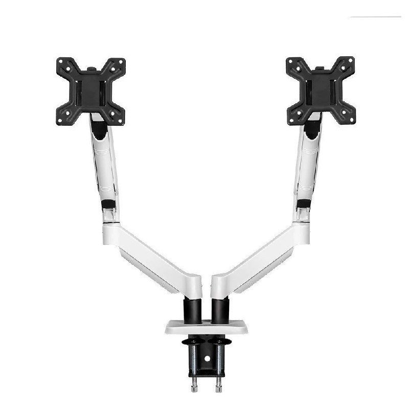 Suporte Articulado Para Dois Monitores Zinnia Nimbo 210, 13 Pol. a 32 Pol. Branco, ZNO-ZNNBO210-WH01 🖥️🛒