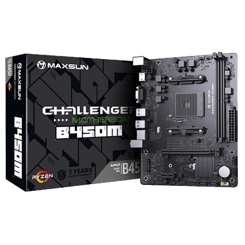 Placa Mãe Maxsun Challenger B450M, DDR4, Socket AMD AM4, M-ATX 🖥️