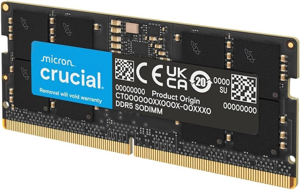 Crucial Memória RAM Laptop DDR5, 8GB, 5600MHz, SODIMM 262-Pin, Compatível com Intel Core 13ª Geração e AMD Ryzen 6000 💻💾