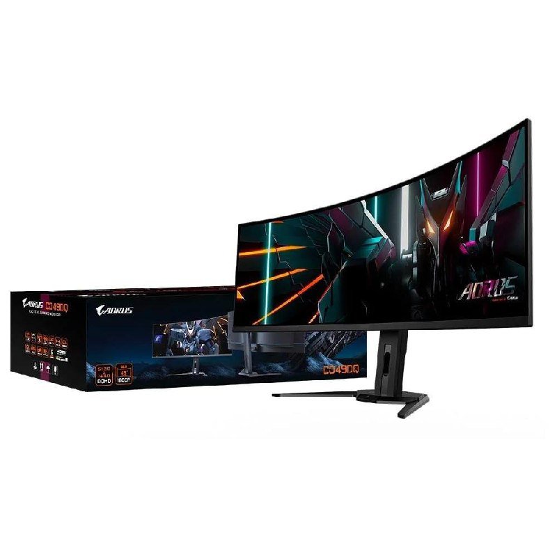 Monitor Gamer Gigabyte AORUS QD-OLED 49", DQHD, 144Hz, 0.03ms, FreeSync Premium Pro, HDR 400, Altura Ajustável, Som Integrado - CO49DQ-SA 🖥️🎮