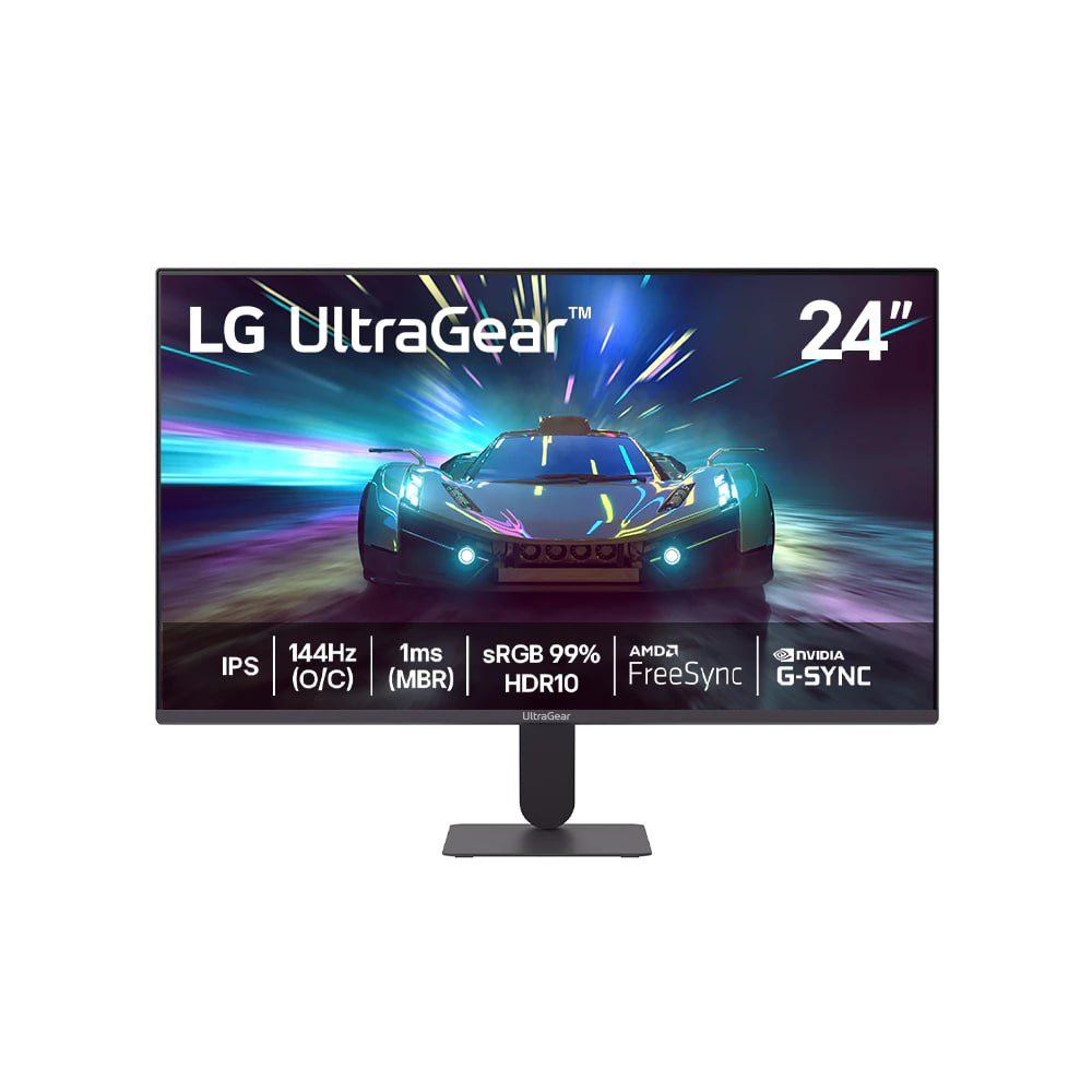 Monitor LG UltraGear™ 24G411A-B 24" FHD 144Hz 1ms NVIDIA G-SYNC AMD FreeSync HDR10 🖥️🛒