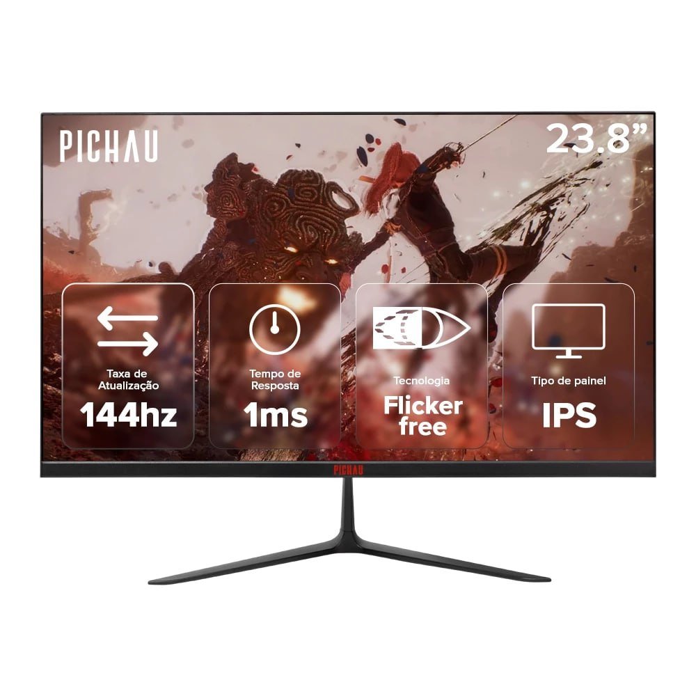 Monitor Gamer Pichau Athen V3 Pro, 23.8 Pol, IPS, FHD, 1ms, 144Hz 🖥️🎮