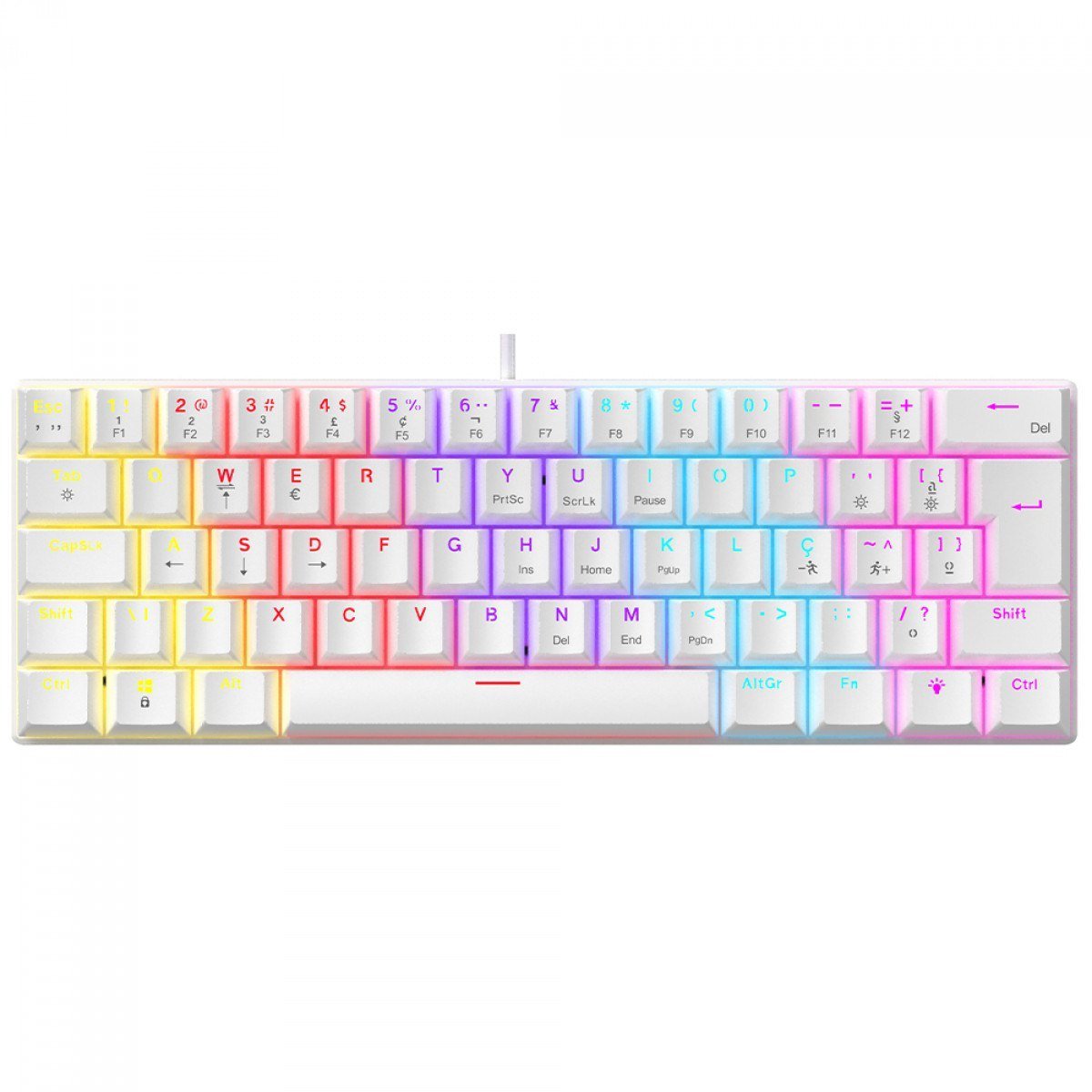 Teclado Mecânico Gamer Ninja Leap 60%, Switch Blue, Rainbow, ABNT2 🎮⌨️