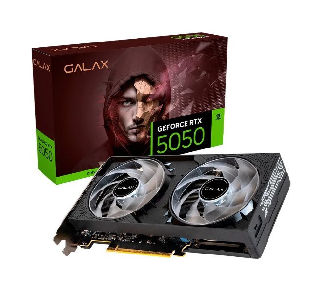 Placa de Vídeo GALAX NVIDIA GeForce RTX 5050 1-Click OC, 8GB, GDDR6, 128-Bits, Ray Tracing, DLSS 4 🖥️🎮