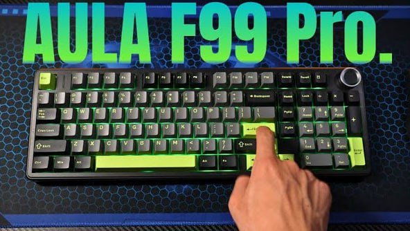 Teclado Mecânico Sem Fio Aula F99 Pro RGB 🇧🇷✨