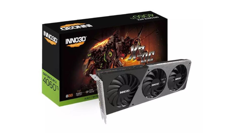 Placa de Vídeo Gpu Inno3d Geforce Rtx 4060 Ti 8gb Twin X3 Gddr6