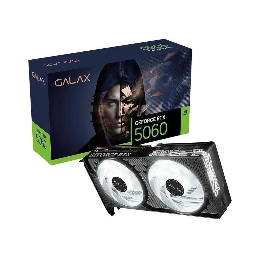 RTX 5060 Placa de Vídeo NVIDIA Geforce Galax RTX5060 1 Click OC 2X 8GB - 128 Bits - HDMI/3X Displayport - 56NSN8MDDCOC 🛒🎮