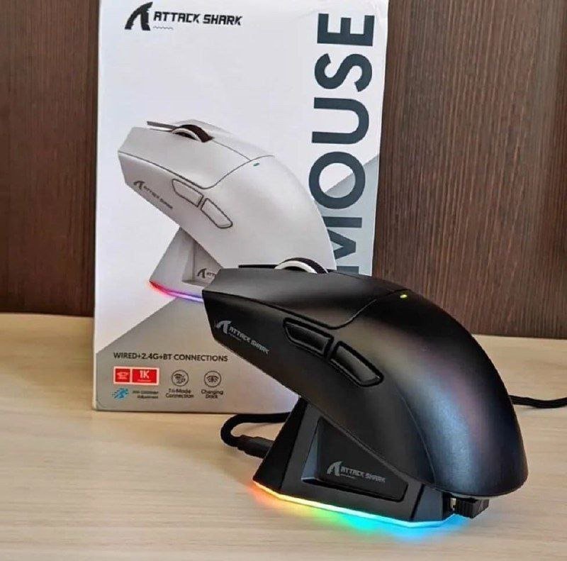 Mouse Sem Fio com Dock Attack Shark X11, Sensor Pixart 3311 🖱️🎮