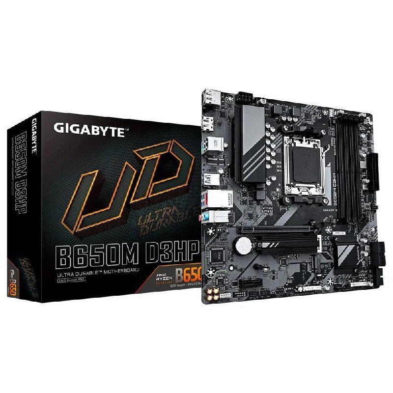 Placa-Mãe Gigabyte B650M D3HP, AMD AM5, Micro ATX, DDR5, Preto 🖥️