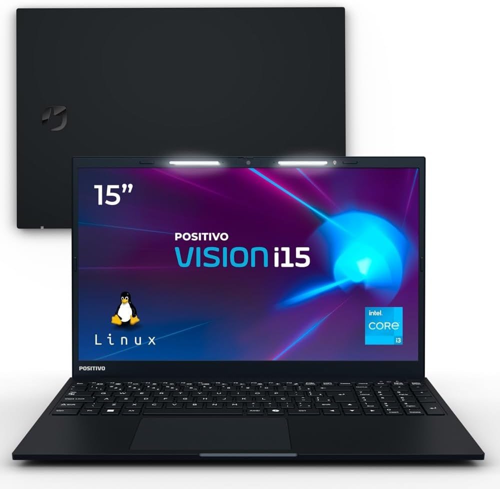 Notebook Positivo Vision i15 Lumina Bar i3-N300 8GB 256GB SSD Tela 15" Full HD Antirreflexo 🖥️💻