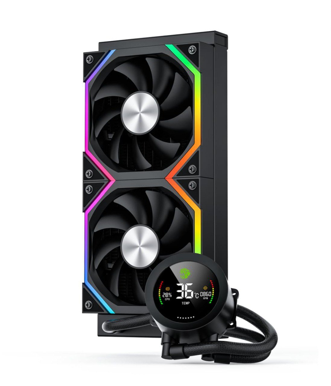 Water Cooler Digital Gamemax Ice Burg 240n2 Black 🧊🖥️