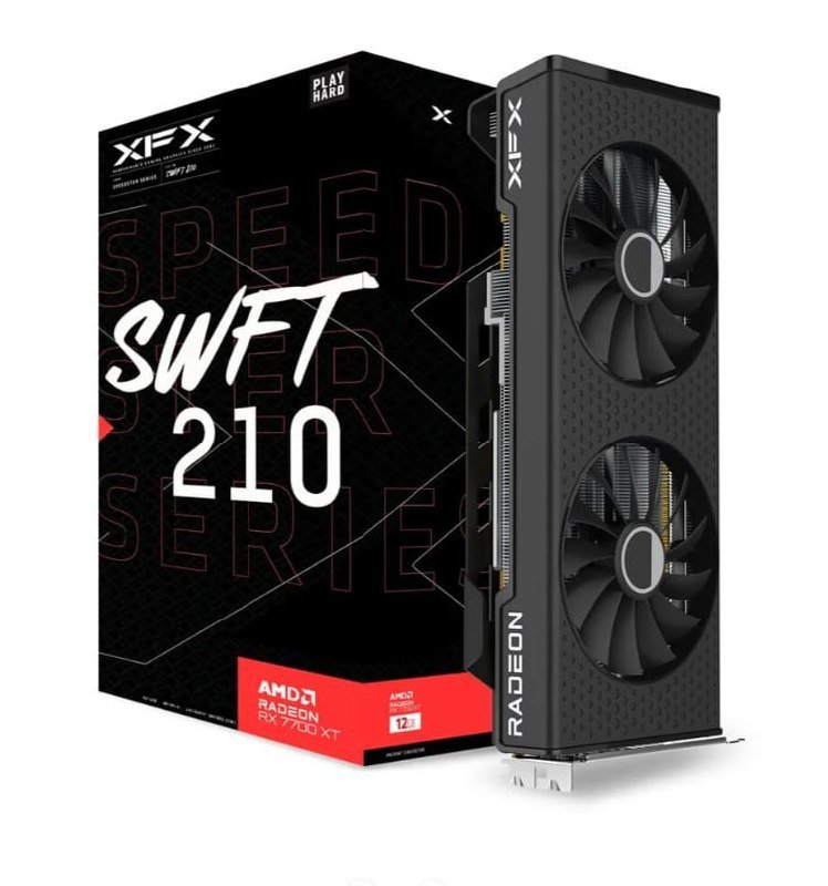 Placa de Vídeo XFX RX 7700XT SPEEDSTER SWFT210 12GB 🎮🖥️