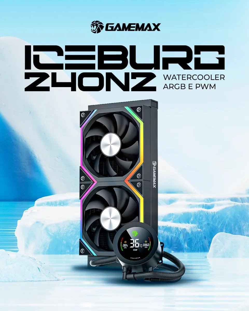 Water Cooler Digital Gamemax Ice Burg 240n2 Black 💻❄️