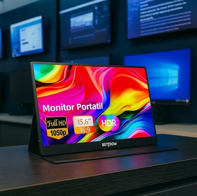 Monitor Portátil Gamer Bettdow 15.6'' Full Hd 60hz Ips Compatível 4k 127/220v 🖥️🎮