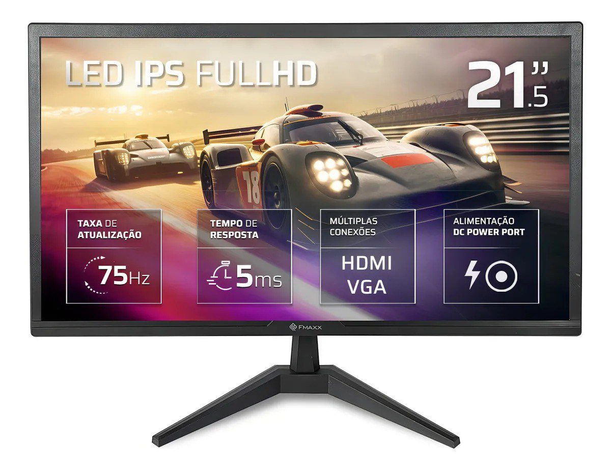 Monitor Fmaxx FireMax MW21V 21''5 Led Com Hdmi Vga Vesa Preto 75hz