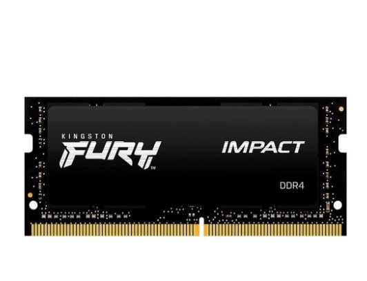 Memória RAM Para Notebook Kingston Fury Impact, 8GB, 3200MHz, DDR4, CL20 - KF432S20IB/8 🛒💻